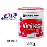 CAT TEMBOK VINILEX 5KG WHITE/CAT TEMBOK PUTIH/NIPPON PAINT 5KG