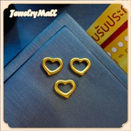 ยทอง18kแท้ ชาร์มหัวใจ 3D(Heart 3D) 0.1 กรัม ทองคำแท้ 99.99% ขนาด 7 มิล งานแต่งปี่เซี๊ยะทองคำแท้ฮ่องกง
