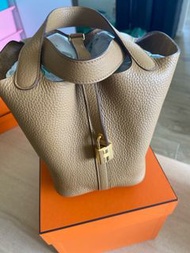 Hermes Picotin 18 Biscuits Gold Lock