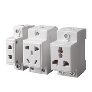 Electrical outlet with aptomat rail for electrical cabinets, AC30-124 aluminum DIN rail