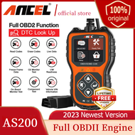 Ancel AS200 OBD2 รถยนต์สแกนเนอร์เต็ม OBDII เครื่องยนต์วิเคราะห์รหัสอ่านเครื่องมือสแกนรถยนต์หลายภาษา 