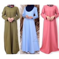 JUBAH PLAIN MUSLIMAH. JUBAH KOSONG. BASIC JUBAH. JUBAH MURAHMURAH. HIGH QUALITY COMO CREPE. NURSING JUBAH