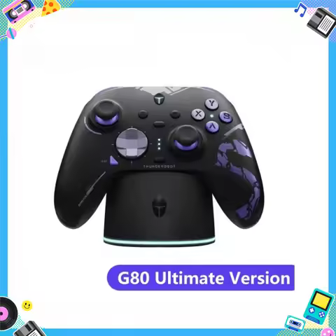 ThundeRobot G80 Ultimate Tri-Mode Game Controller Wired 2.4G Bluetooth Gamepad Hall Joystick Quad Vi