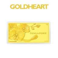 Goldheart 999 Gold Orchid Gold Bar