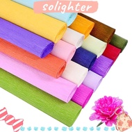 SOLIGHTER Flower Wrapping Bouquet Paper, DIY Production material paper Crepe Paper, Funny Thickened wrinkled paper Handmade flowers Packing Material