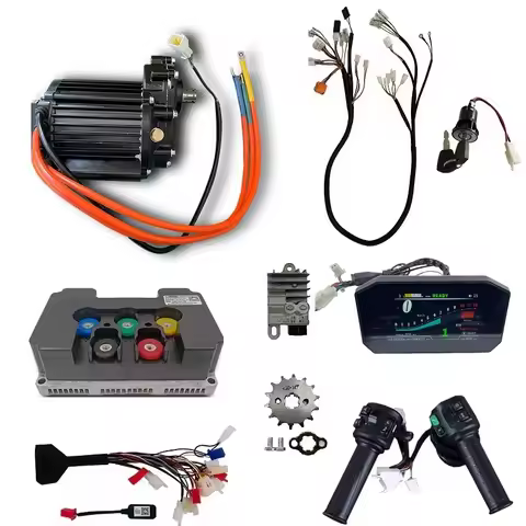 QS120 2000W 72V 70KPH V3 Gear Box Mid Drive Motor Kits with 428 Sprocket, with Fardriver controller 