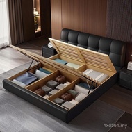 Mizhu Small Apartment Bed Puff Modern Simple Storage Bed Italian Style 1.8 I4TP