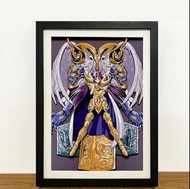 聖鬥士星矢 聖闘士星矢 Knights of the Zodiac 黃道十二宮戰士 白羊座 穆 立體畫(45cm*33cm)