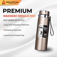 800ml/1000ml Thermal Water Bottle | Hot & Cold Vacuum Flask Stainless Steel | Coffee & Tea Sports Bo