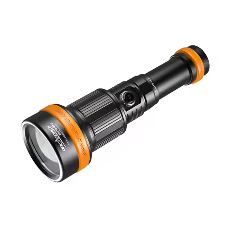 ORCATORCH ZD710 MK2 Zoomable Dive Light 2700 Lumen Scuba Diving Flashlight 4 Modes, 2-in-1 Spotlight