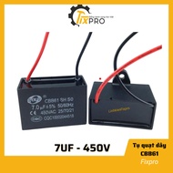 Good quality 7uF SENJU CBB61 wire fan capacitor