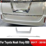 For Toyota Voxy Noah R80 2017 2018 ABS Chrome Car Rear Trunk Lid Cover Trim Rear Door Tailgate Licen