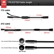 ebike Waterproof Cable Integrated Light electric bike headlight taillights set