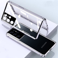 พร้อมเคสป้องกันกล้องสำหรับ Samsung Galaxy S24 S25เบามาก S23 S24 5G 2024เคสโทรศัพท์มือถือแบบพับสองด้า