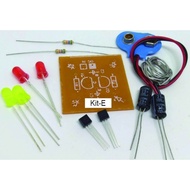 PCB Kit Flip-Flop Multivibrator nyala lampu bergantian Belum disolder.