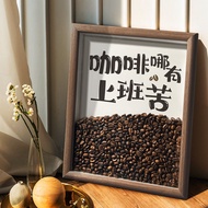 [4531 People Collection] Coffee Beans Creative Text Ornaments Wall Hanging New Chinese Style Fun Art