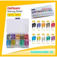 Taffware BX012 Mini Blade Fuse Set with Box 120 PCS - 120 Pieces Car Fuses Assortment Kit Automotive