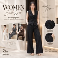 Women's Work Set Collared Vest Beautiful Long Pants S-4XL Plus Size Can Be Worn On Many Occasions SU