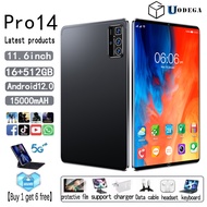【 Buy One Get Six Free 】 UODEGA New Pro14 11.6-inch Tablet 15000mAh RAM16G+512GB Android 12.0 Supports 2 SIM cards WiFi