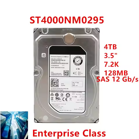 New Original Hard Disk 4TB SAS 3.5" 128MB 7.2K For Enterprise Class HDD 05JH5X 5JH5X ST4000NM0295