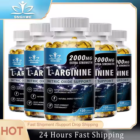 Men's L Arginine Capsules Nitric Oxide Supplement Endurance Performance for Workouts Muscle Growth M