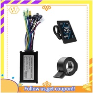 【W】36V 48V 15A Brushless Controller T5S LCD Display Meter+130X Throttle Kit for Electric Scooter E-B