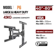 Montix P6 40"-80" Wall Mount Tv Bracket Full Motion TV Wall Bracket for Most 40-80 Inch TV/Flat Scre