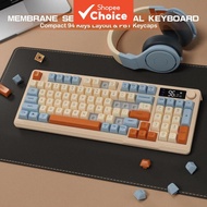FREEWOLF M96 96% Wireless Office Gaming Keyboard with PBT Keycaps, Knob, Long-Lasting Lithium Batter