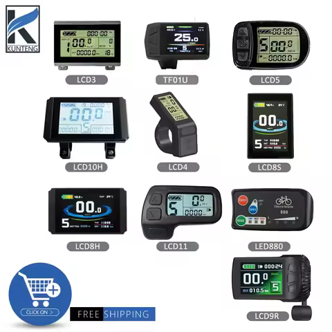 Electric Bicycle KT Display LCD3 LCD4 LCD5 TF01U LCD8H LCD8S LCD9R LCD10H LCD11 LED880 24V/36V/48V/7