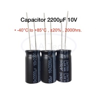 2200uf 10V capacitor 2200uf 10V 2200uf 10V Size 10.0x20.0 Mm. 1 Set There Are 3 Pieces.