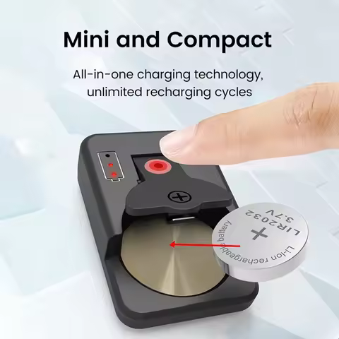 wind chimes USB C Coin Cells Button Battery Charger for LIR1025/1220/1254/1620/1632/2016/2025/2032/2