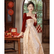 EAGLELY Glamorous Long Evening Dress Women Elegant 2024 Dinner Party Satin Floor Length Formal Fairy