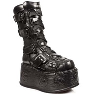 NewRock Lolita Lolita Lolita Lolita Ultra-High Platform Platform Shoes Genuine Leather Mid-Tube Boot