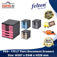 Felton 7 Tiers Document Drawer | A4 Drawer | Letter Case | File Document (FDD 175) [RANDOM COLOR]