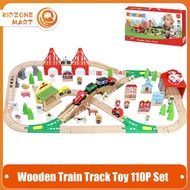 Wooden Train Track Toy 110P/70P/80P Set