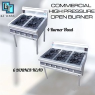 KT WARE OPEN BURNER COMMERCIAL HIGH PRESSURE 高压猛火煲仔炉 HEAVY DUTY GAS STOVE 4 HOLES  6 HOLES DAPUR MAS
