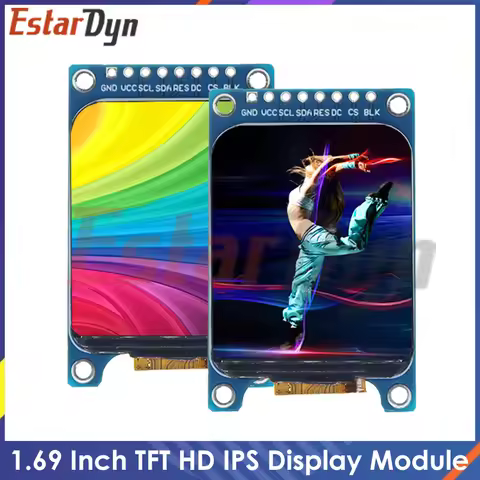 1.69 TFT LCD IPS Color Display Screen Module 1.69" ST7789 Controller Driver Board SPI Interface 240*