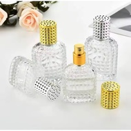 READY STOCK 30ml 50ml Thick Clear Glass Sprayer Pump Empty Perfume Bottle Portable Travel Atomizer C