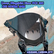 Cover Fr Wingshild Visor Pcx 160k1z Carbon Original Honda Ahm