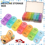 SYNITE Pill Box Morning and Night Portable 7 Days AM PM Medicine Dispenser