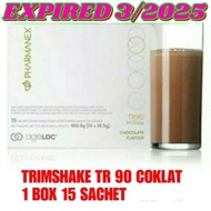 Susu Diet Coklat Expired 3/2025 Trim_Shake Tr 90 Terlaris