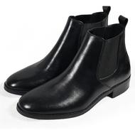 [TATHANIUM Footwear] Giày Chelsea boot màu đen da bò trơn