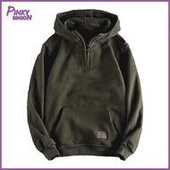 Yoewre Men Autumn Hoodie Men Hoodie Mens Winter Hoodie with Zipper Decor and Big Pocket Warm and Str