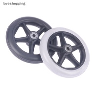 loveshopping 6 Inch Wheels Smooth Flexible Heavy Duty Wheelchair Front Castor Solid Tire Wheel Wheelchair Replacement Parts SG