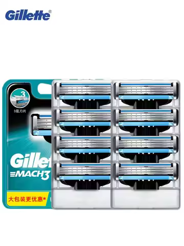 Gillette Mach 3 Razor Heads And 8-Pack