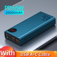 🥇✅SG READY STOCK✅Baseus 65W Power Bank 20000mAh/ 30000mAh QC3.0 Fast Charge Type C Quick Charge Port