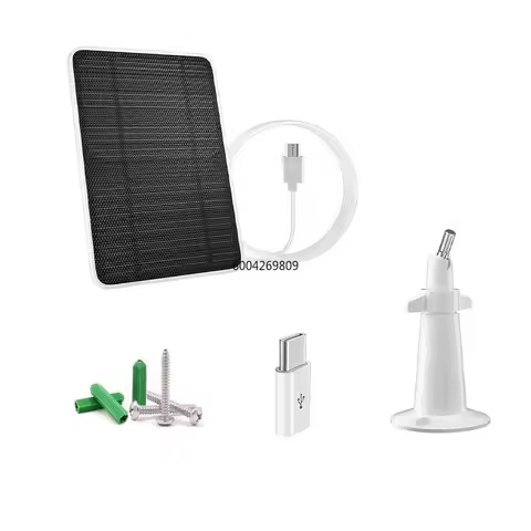 5W 5V Regulated Monocrystalline Solar Panel Waterproof for Outdoor Surveillance Eufy Camera Charging