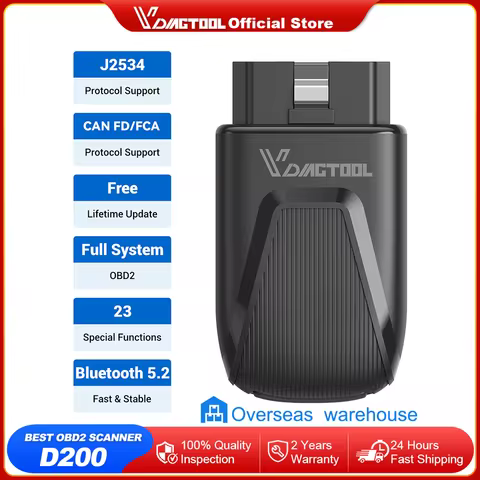 VDIAGTOOL D200 Lifetime free Car Diagnostic Tools All system 23 Resets FCA J2534 Bi-directional Auto