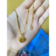 Coin necklace + 24k gold plated pendant