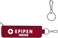 1 Pack EpiPen Carry Case,Red Epipen Holder Bag with Carabiner-for 1 EpiPen Asthma Allergy Medication
